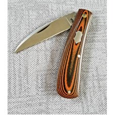 Ricky Menefee Vintage Orange/Black G10 Sway Back Knife,3 5/8" closed ,Cpm-154,zippered pouch