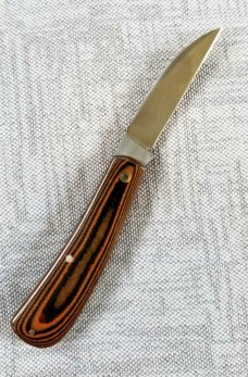 Ricky Menefee Custom Orange/Black G10 Sway Back Knife,3 5/8" closed ,Cpm-154,zippered pouch 