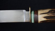 + VNTG RARE MATADOR SOLINGEN GERMANY STAG HANDLE 2 KNIFE SET W/LEATHER SHEATH +