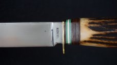 + VNTG RARE MATADOR SOLINGEN GERMANY STAG HANDLE 2 KNIFE SET W/LEATHER SHEATH +