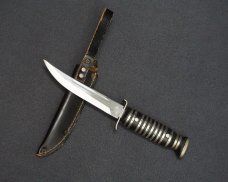 + VNTG RARE DECORA SOLINGEN GERMANY Fixed Blade Knife w/Orig Leather Sheath +
