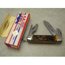 Camillus New York USA Sword Brand #97 Imitation Stag 1976 Scout Utility Knife in Box