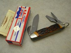 Camillus New York USA Sword Brand #97 Imitation Stag 1976 Scout Utility Knife in Box