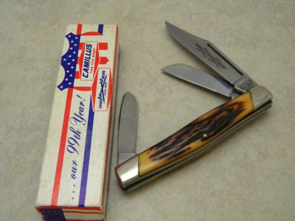 Camillus New York USA Sword Brand #78 Imitation Stag Stockman Knife NIB 1976 Camillus New York USA Sword Brand #78 Imitation Stag Stockman Knife NIB 1976