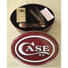 CASE XX USA BONE 2002 6254 SS TRAPPER POCKET KNIFE amp TIN BEAUTIFUL KNIFE