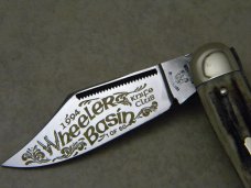 Fight'n Rooster Germany Stag 1 of 60 WBKC (Wheeler Basin) Fancy Whittler Knife 