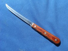 Vintage CASE XX m 204 6" BLADE Kitchen KNIFE w 3 Pin Handle