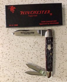 VINTAGE BONE WINCHESTER 1991 3995 WHITTLER POCKET KNIFE NOSMINT to THE BONE