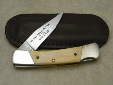 Clark Cut (Parker) Salem, IND Persimmon Festival Bone Lockback Knife New in Pouch 