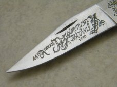 Clark Cut (Parker) Salem, IND Persimmon Festival Bone Lockback Knife New in Pouch 