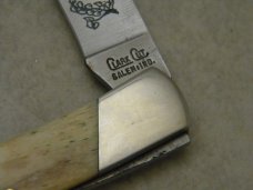 Clark Cut (Parker) Salem, IND Persimmon Festival Bone Lockback Knife New in Pouch 
