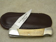 Clark Cut (Parker) Salem, IND Persimmon Festival Bone Lockback Knife New in Pouch 