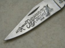 Clark Cut (Parker) Salem, IND Persimmon Festival Bone Lockback Knife New in Pouch 