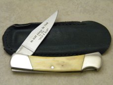 Clark Cut (Parker) Salem, IND Persimmon Festival Bone Lockback Knife New in Pouch 