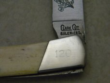 Clark Cut (Parker) Salem, IND Persimmon Festival Bone Lockback Knife New in Pouch 