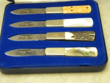 Frost Cutlery Surgical Steel Japan Little Doc Knife Set of 4 Miniature Knives - NIB