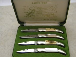 Frost Cutlery Surgical Steel Japan Little Tex Knife Set of 4 Miniature Knives - NIB