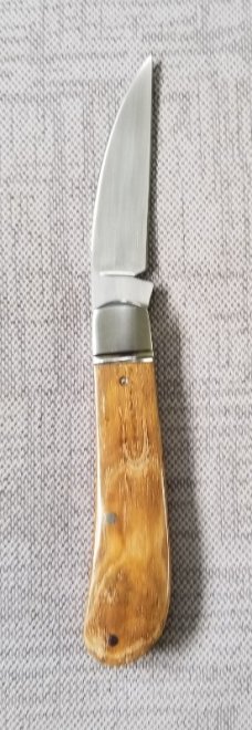 Bobby Toole Custom Mammoth Ivory Lambsfoot Knife, New, CPM-154 ,3 75" closed...some of the best