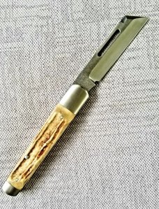 K'roo Custom Stag Sleeveboard. ,3.9" N680 with brut de force  look...one of only 3 stag ever