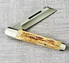 K'roo Custom Stag Sleeveboard. ,3.9" N680 with brut de force  look...one of only 3 stag ever