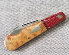 K'roo Custom Birch Burl EO Barlow W/ slip,  3.75