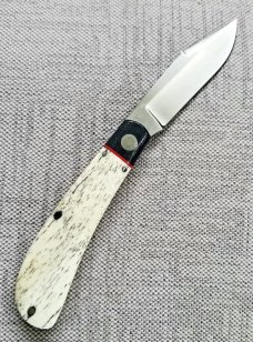 K'roo Custom Lanny clip,3.75..giraffe bone and micarta..rwl34.filed 
