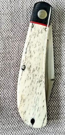 K'roo Custom Lanny clip,3.75..giraffe bone and micarta..rwl34.filed 