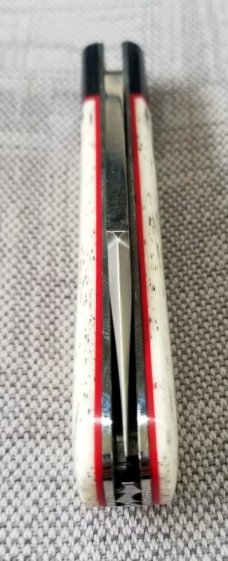 K'roo Custom Lanny clip,3.75..giraffe bone and micarta..rwl34.filed 