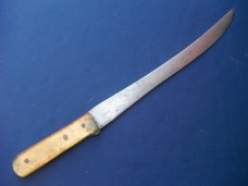 Set of 2 vintage handmade butcher / kitchen knives, Camp knife, field knife.  