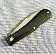 DrT custom Spear Dogleg Jack...black micarta and CPM-154..4" closed...simple perfection 
