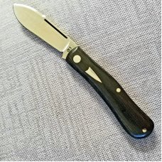DrT custom Spear Dogleg Jackblack micarta and CPM-1544quot closedsimple perfection