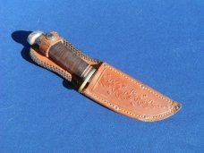 Pre 1961 WESTERN, BOULDER COLORADO L88 Fixed Blade Knife and Sheath. Skinning/Hunting/Camping knife