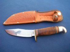 Pre 1961 WESTERN, BOULDER COLORADO L88 Fixed Blade Knife and Sheath. Skinning/Hunting/Camping knife
