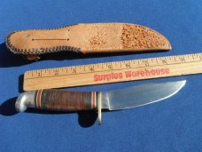 Pre 1961 WESTERN, BOULDER COLORADO L88 Fixed Blade Knife and Sheath. Skinning/Hunting/Camping knife