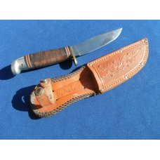 Pre 1961 WESTERN BOULDER COLORADO L88 Fixed Blade Knife and Sheath SkinningHuntingCamping knife