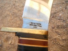 Pre 1961 WESTERN, BOULDER COLORADO L88 Fixed Blade Knife and Sheath. Skinning/Hunting/Camping knife
