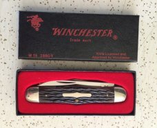 VINTAGE BONE WINCHESTER USA 1988 28801/2 SWELL CENTER EQUAL END POCKET KNIFE/NOS/“MINT to THE BONE”