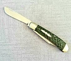 Bobby Toole Custom Jigged Bone Trapper Knife, New, CPM-154 ,4 1/8" ,Steel Bolsters & caps..shield 