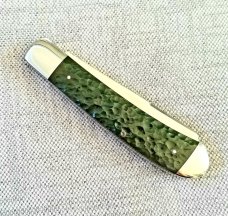 Bobby Toole Custom Jigged Bone Trapper Knife, New, CPM-154 ,4 1/8" ,Steel Bolsters & caps..shield 