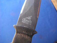 Discontinued Gerber USA Guardian Back-Up Fixed Blade Boot Knife with sheath. Gerber USA made in USA!