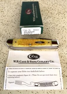 VINTAGE BONE CASE XX USA 6254 HB SS 2000 TAKE APART HOBO KNIFE/NOS/PIECE IS “MINT to THE BONE”