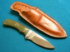 BWGC HAWKEYE CUSTOM FIXED BLADE HUNTING SKINNING SKINNER SURVIVAL LEATHER SHEATH KNIFE KNIVES