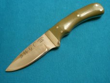 BWGC HAWKEYE CUSTOM FIXED BLADE HUNTING SKINNING SKINNER SURVIVAL LEATHER SHEATH KNIFE KNIVES