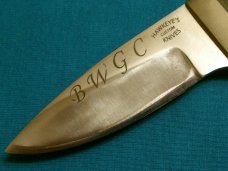 BWGC HAWKEYE CUSTOM FIXED BLADE HUNTING SKINNING SKINNER SURVIVAL LEATHER SHEATH KNIFE KNIVES