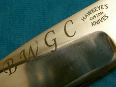 BWGC HAWKEYE CUSTOM FIXED BLADE HUNTING SKINNING SKINNER SURVIVAL LEATHER SHEATH KNIFE KNIVES