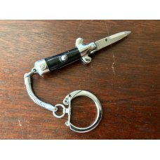 Miniature Switchblade Keychain Stiletto Cactus Bolsters quotStainless Steelquot quotHong Kongquot Black