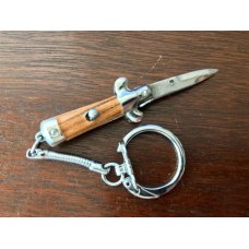 Miniature Switchblade Keychain Stiletto Cactus Bolsters quotStainless Steelquot quotHong Kongquot Brown