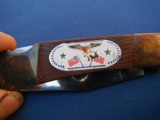 Vintage "America is Back"  folding lock-back pocket knife made in Japan,   knife #06410