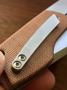 BurchTree Secant Production in Brown Canvas Micarta, Limited Production, Light Use