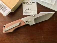 BurchTree Secant Production in Brown Canvas Micarta, Limited Production, Light Use